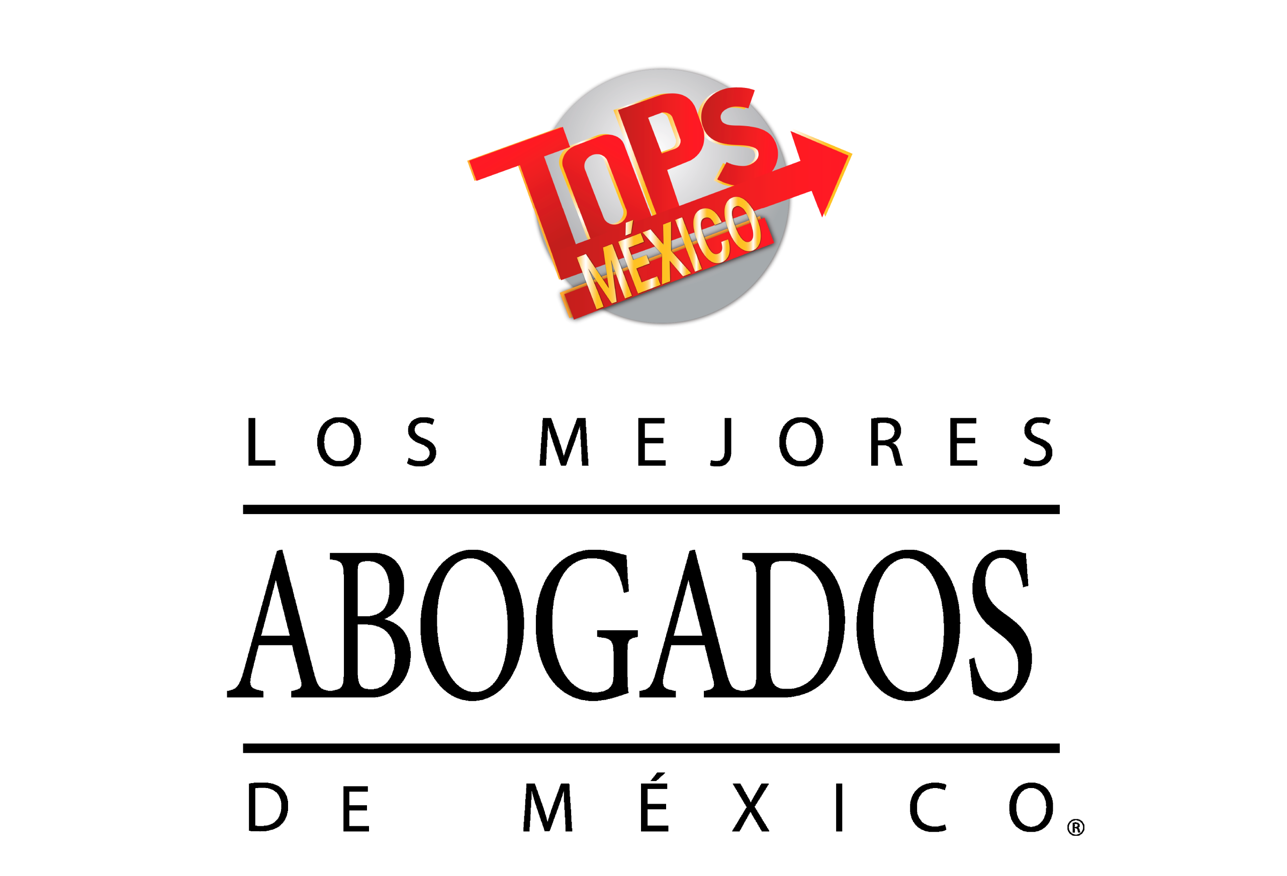 Logotipo oficial de TOPS Los Mejores Abogados de México ranking legal y distinción a la excelencia jurídica