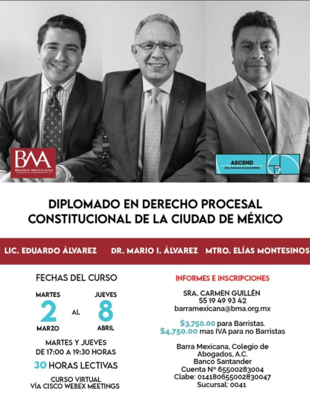 Diplomado en derecho procesal constitucional de la Ciudad de México Diplomado en derecho procesal constitucional de la Ciudad de México